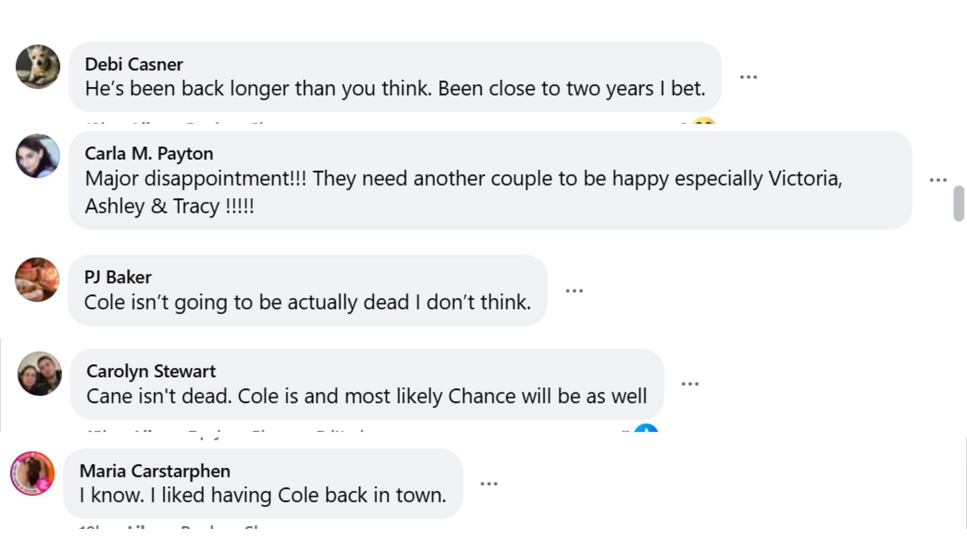 More fan reactions on the same thread (Image via Facebook/@Young and Restless Canadian Day Ahead Recaps)